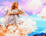 Картина по номерам Ангел на облаке 50 х 40 см Brushme
